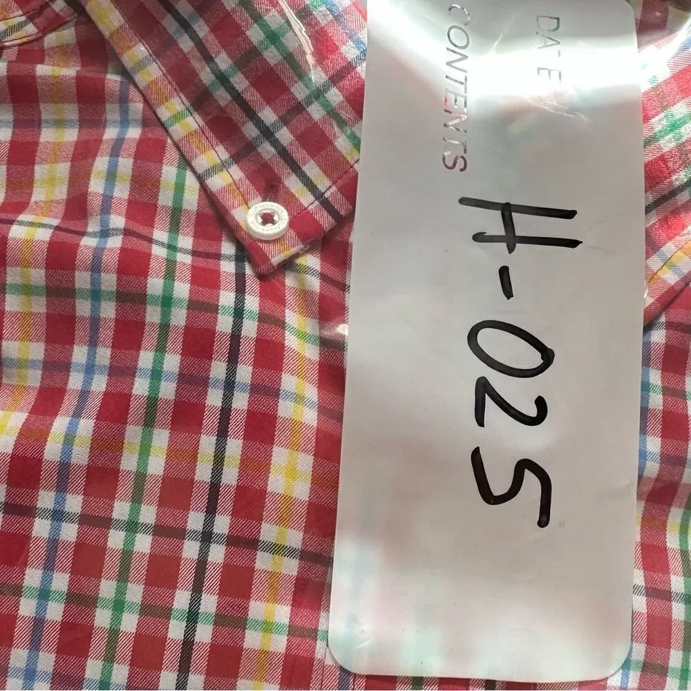 Southern Tide Intercoastal Red-Green-Blue-Yellow Plaid‎ SS Shirt in Size Medium